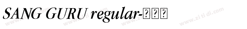 SANG GURU regular字体转换